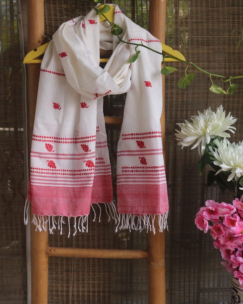 Handwoven Leave Dijain Cotton Stole